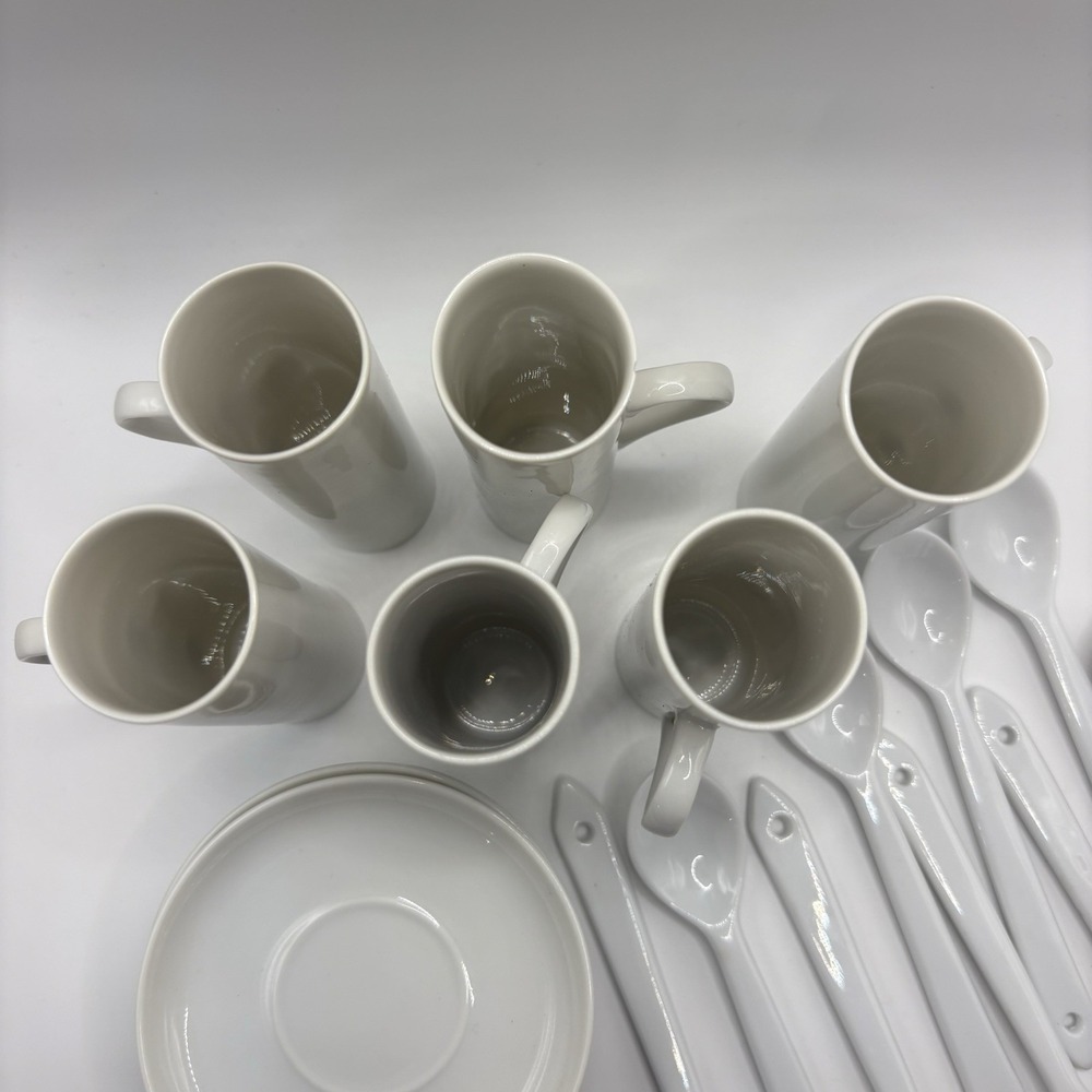 MCM Lagardo Tackett Schmid 60 Porcelain Espresso Demitasse Cups Saucers Spoons - Picture 3 of 13